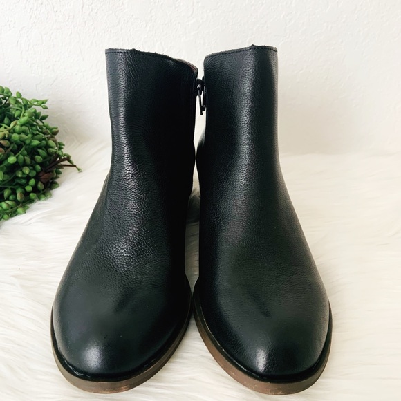 kensie Women's Black Leather Short Ankle Boots New - Picture 8 of 11